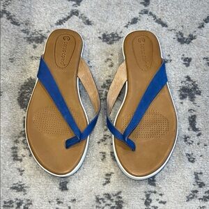 Corso Como Blue and Brown Sandals with Suede Straps